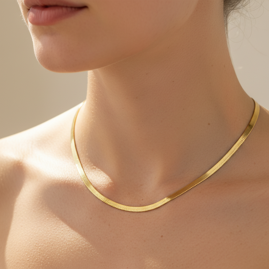 Naomie – Collar choker de cadena serpiente