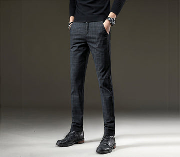 Alexander - Pantalones de tela con diseño de cuadros