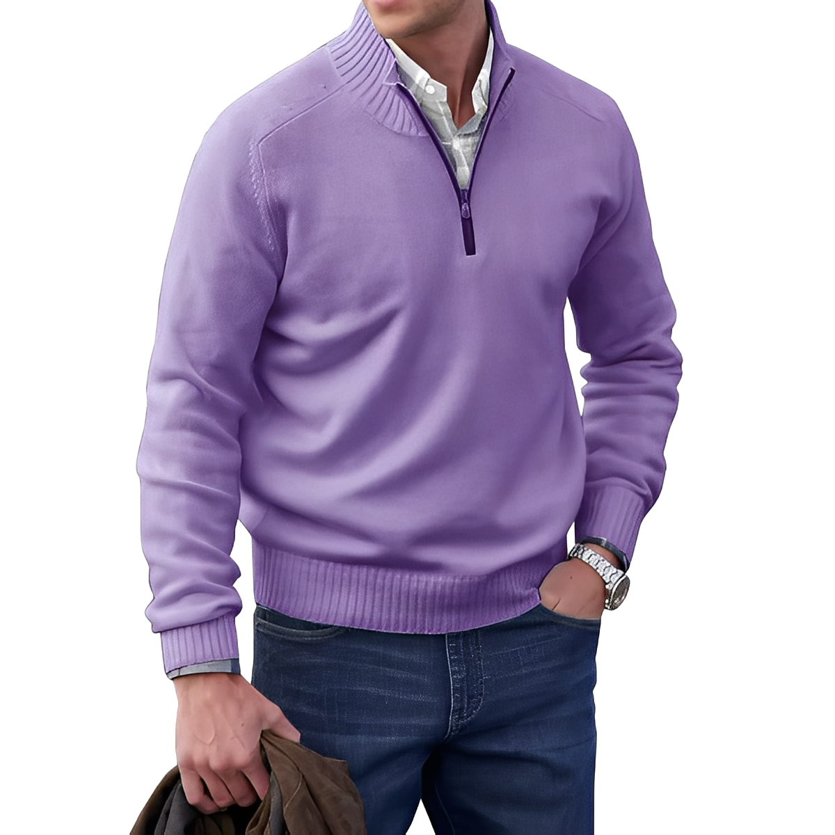 Jeremy - Suéter con cremallera elegante para hombres