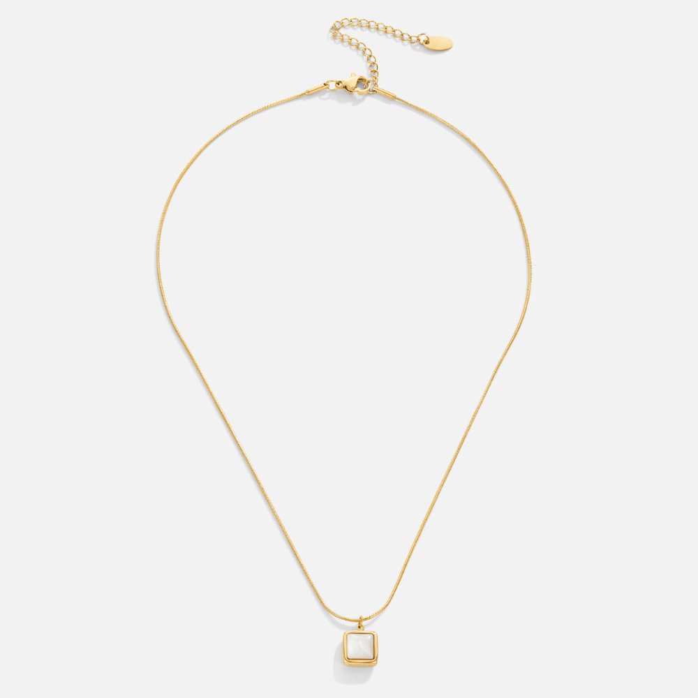 Riva – Collar con colgante de piedra lunar irisada