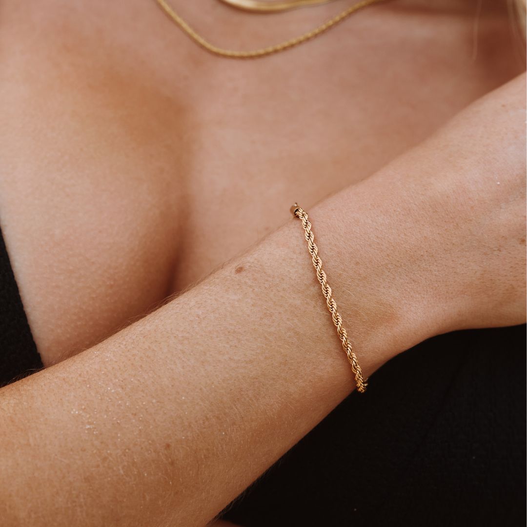 Calvi – Pulsera con cadena de oro trenzada