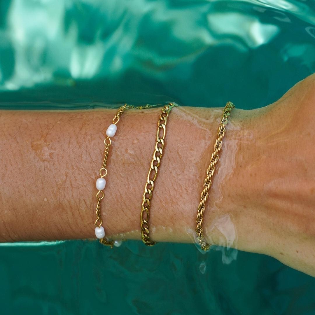 Calvi – Pulsera con cadena de oro trenzada