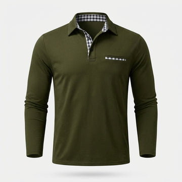 Rupert - Polo de manga larga casual para hombres