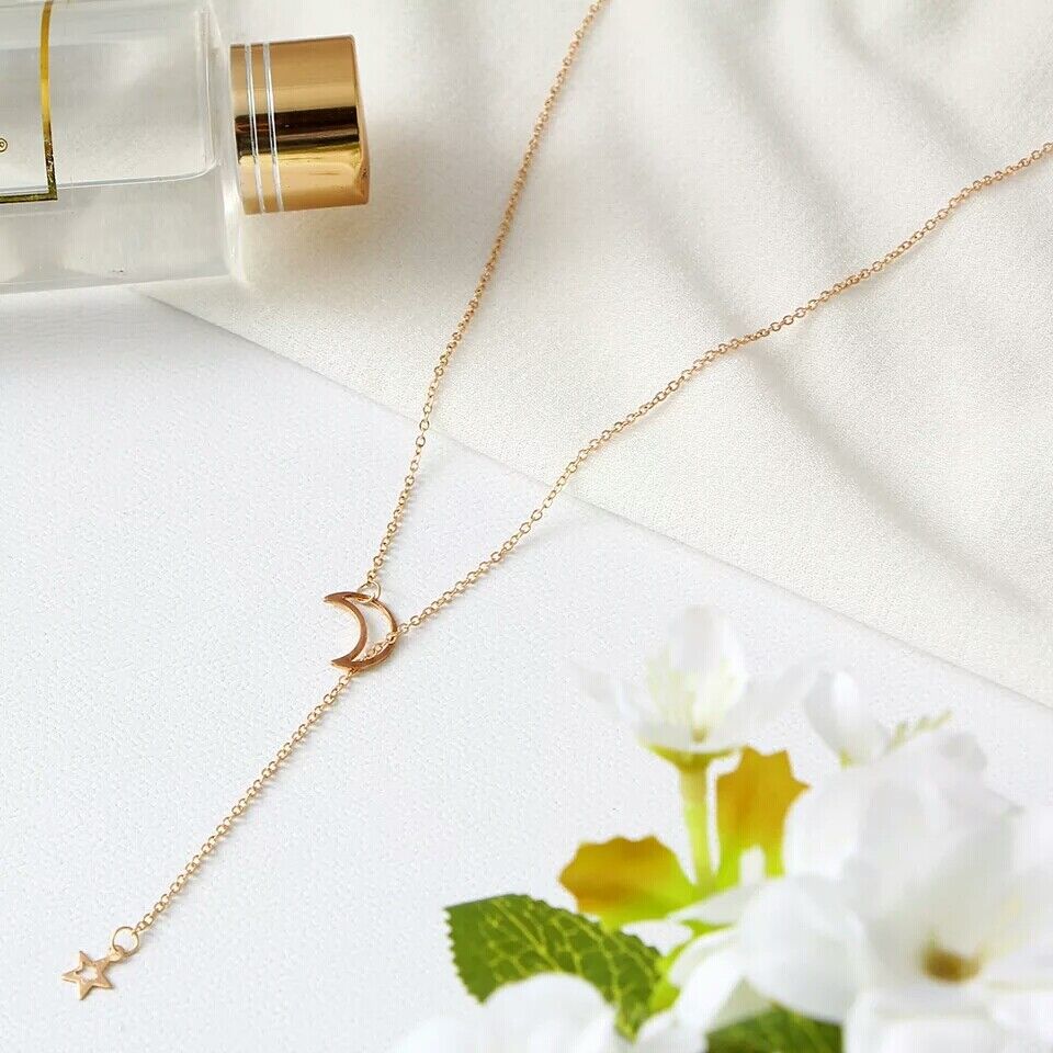 Luna y estrella - Collar estilo Lariat