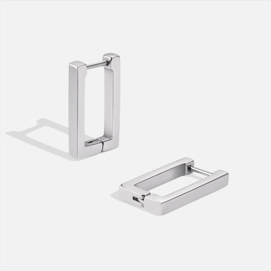 Theia - Aros Rectangulares Plateados