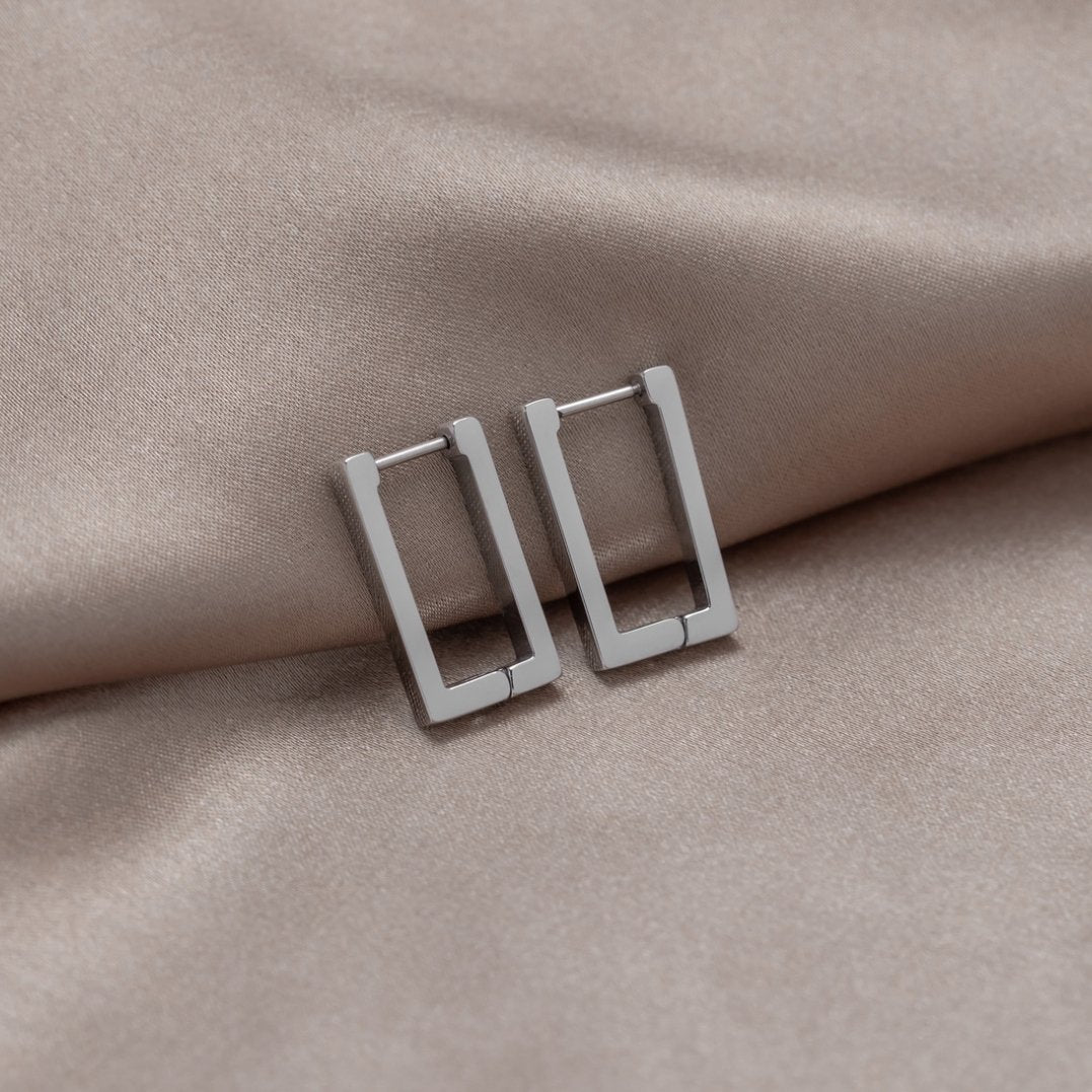 Theia - Aros Rectangulares Plateados