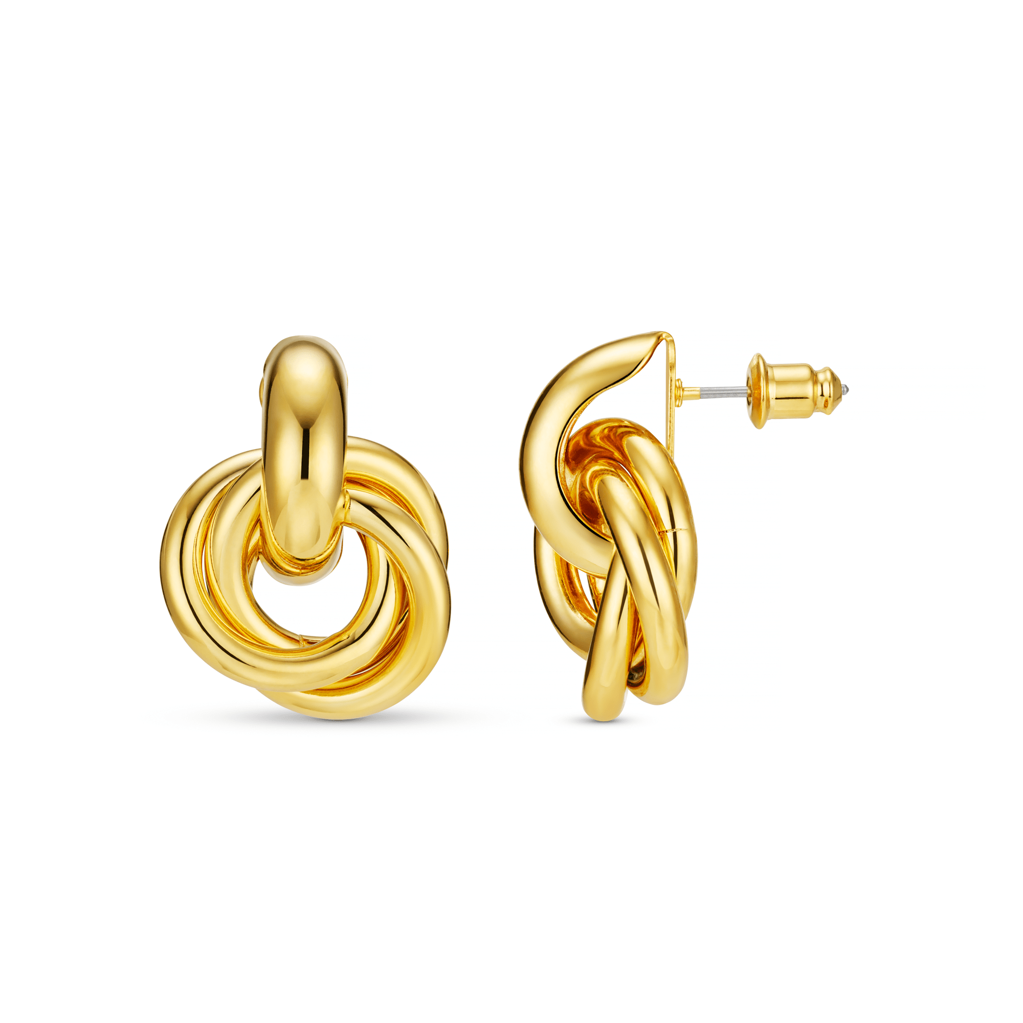 Rania – Pendientes de Diseño Entretejido en Oro