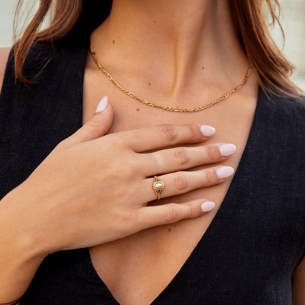 Ophelia – Anillo de Perlas Vintage Royal