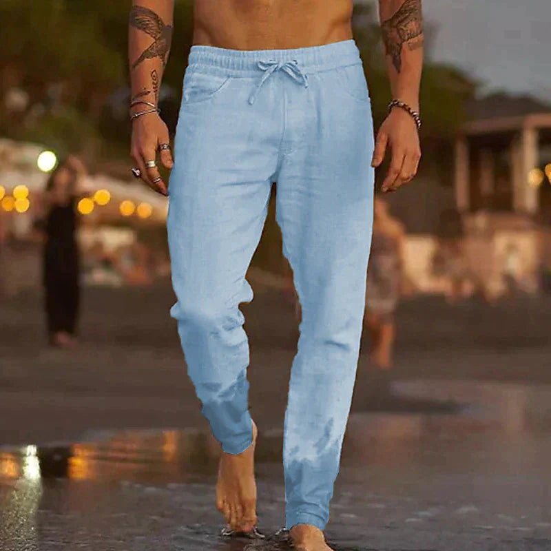 Mike - Pantalones de Verano Clásicos para Hombre