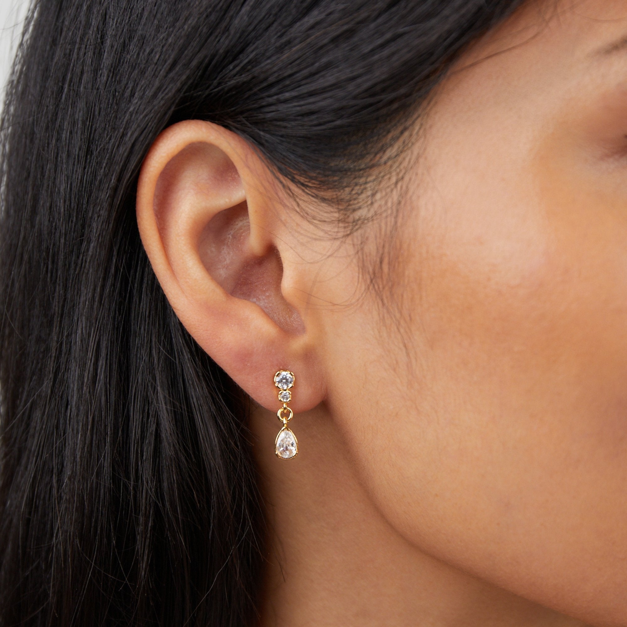 Yarina - Pendientes de cristal en forma de gota